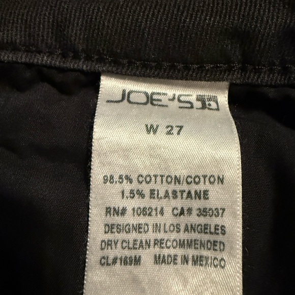 Joe's Jeans Black black zipper detail Denim (size 27) - Picture 4 of 4